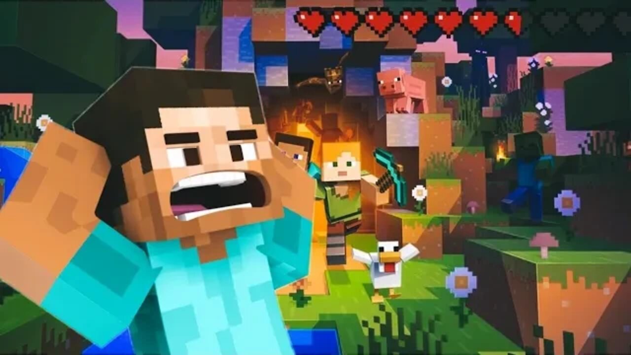 Minecraft sobrevivência episódio 1 esse jogo é incrível ⛰😱😱😱😱