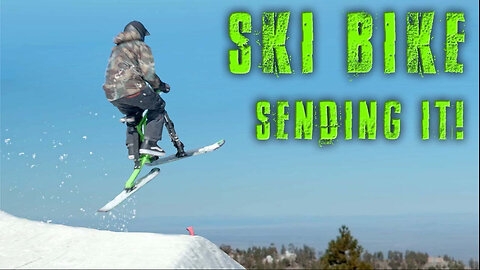 SKI BIKE SENDING IT! | Mounting Biking is Now a Winter Sport!