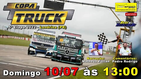 COPA TRUCK | Corridas 1 e 2 | 5ª Etapa 2022 | Londrina (PR) | Ao Vivo