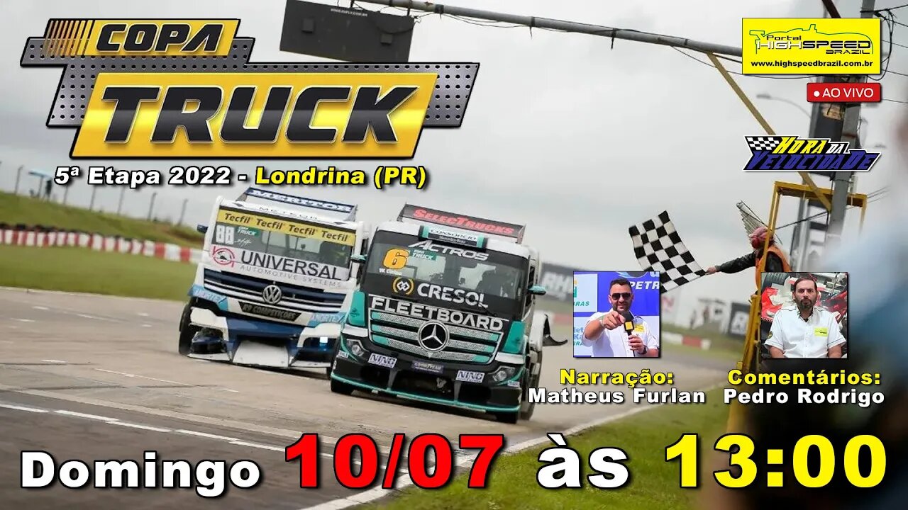 COPA TRUCK | Corridas 1 e 2 | 5ª Etapa 2022 | Londrina (PR) | Ao Vivo