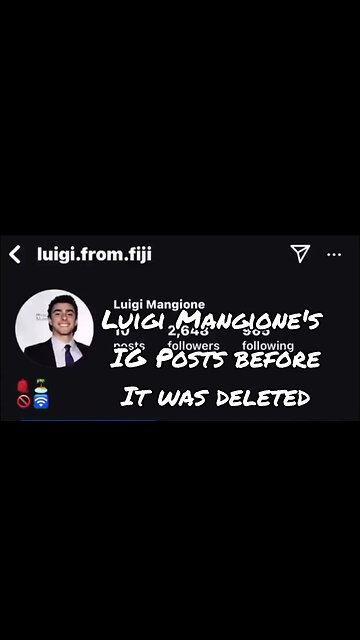 Luigi Mangione's IG was deleted. Here are his 10 posts.