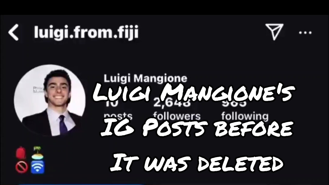 Luigi Mangione's IG was deleted. Here are his 10 posts.