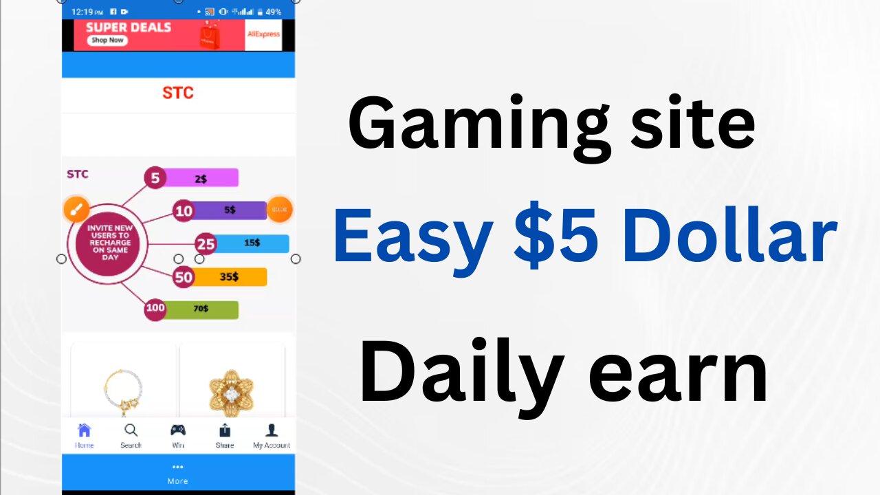 How to Daily 5 Dollar Easy Income From STC Gaming Site.