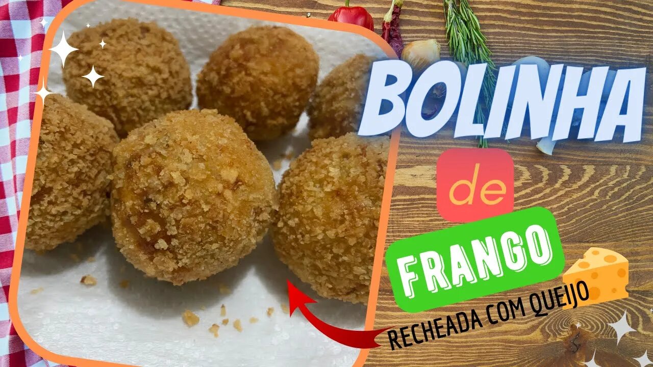 COMIDA DE BUTECO | BOLINHA DE FRANGO RECHEADA COM MUSSARELA #boteco #buteco #comida #MaisComida