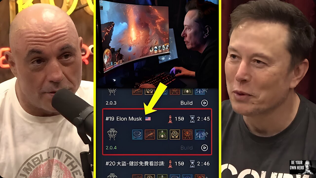 Elon Is Top 20 Diablo 4 Player In The World, Makes A Case For Gaming Is Good | Joe Rogan & Elon Musk