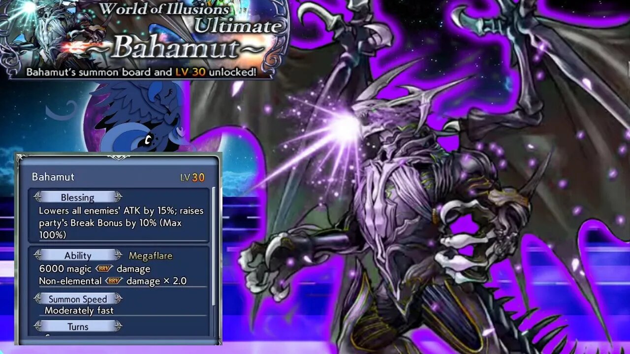 Bahamut is max lvl 30! Cid Highwind & friends gain more power! / FF:DOO