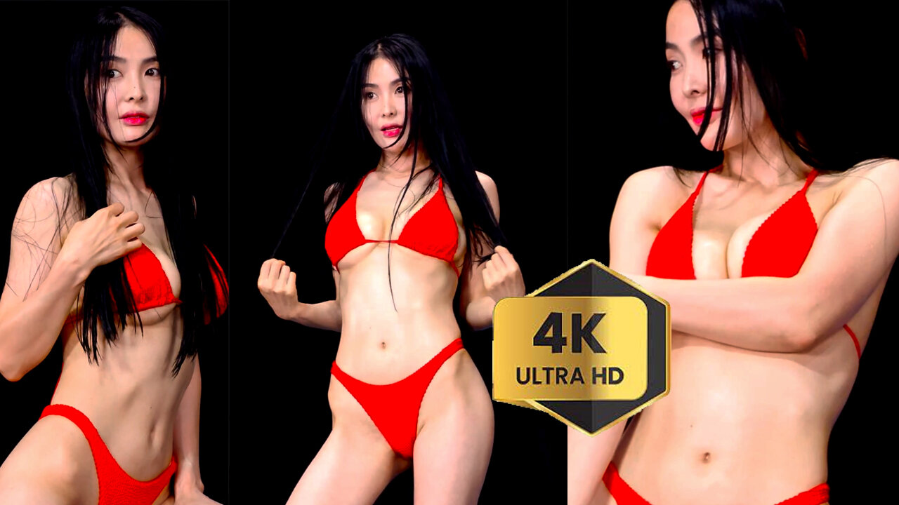 [4K] 모델 잉카 UMC모터쇼 9차 비키니런웨이-무대 위 빨간비키니-@S-lookbook