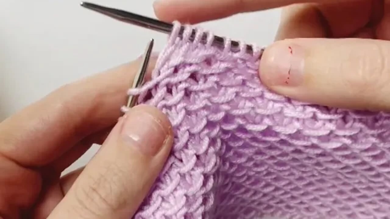 🧶How to knit small waves short tutorial