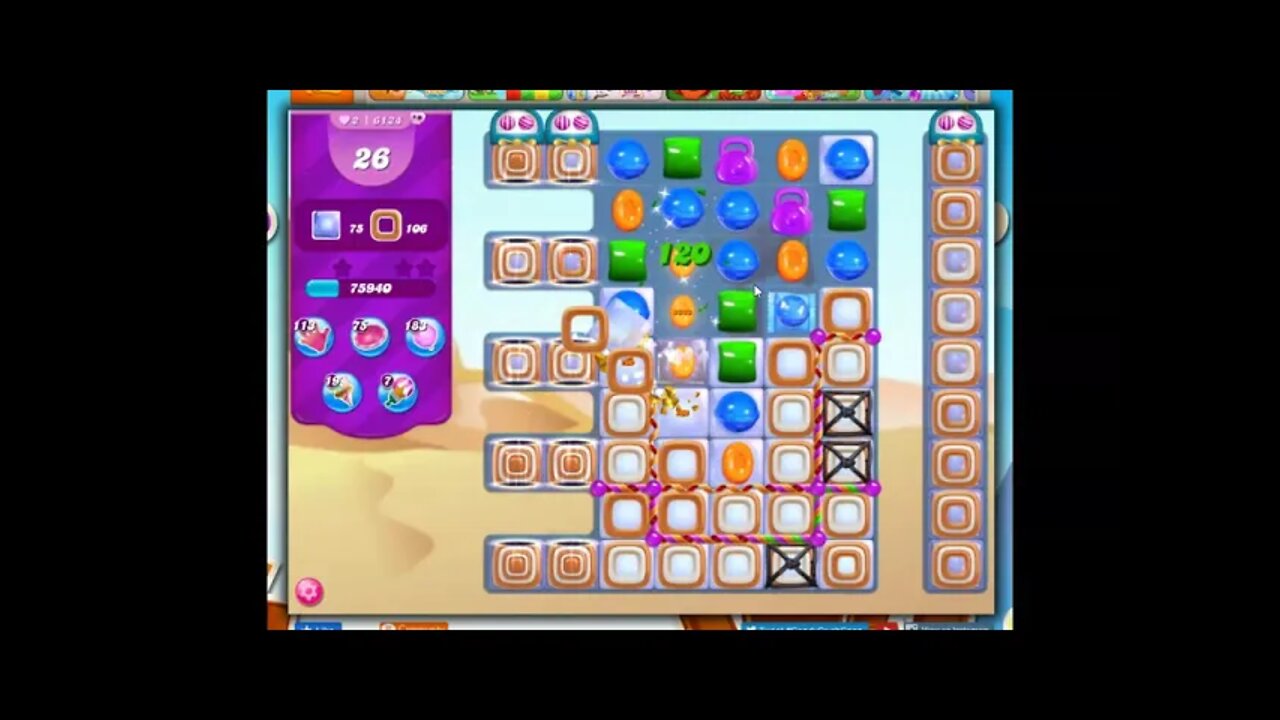Candy Crush Level 6124 Talkthrough, 31 Moves 0 Boosters