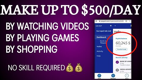 Earn Money Online: Play Games and Watch Videos for up to $500!