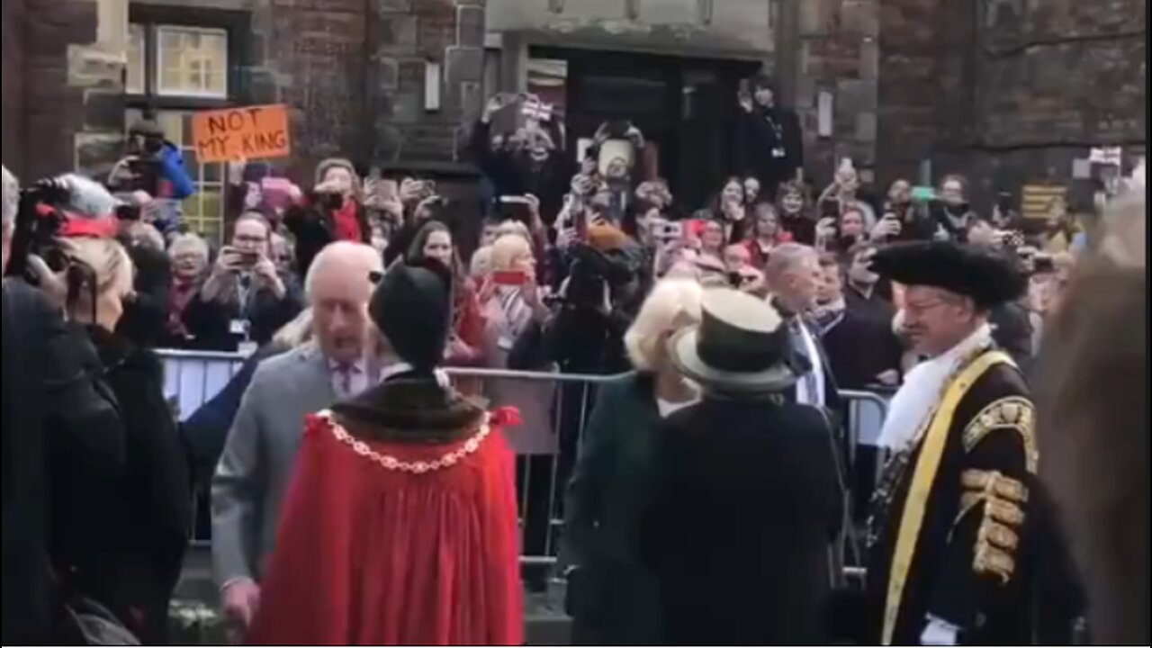 King Charles and his wife Camilla Bombarded with eggs in York!