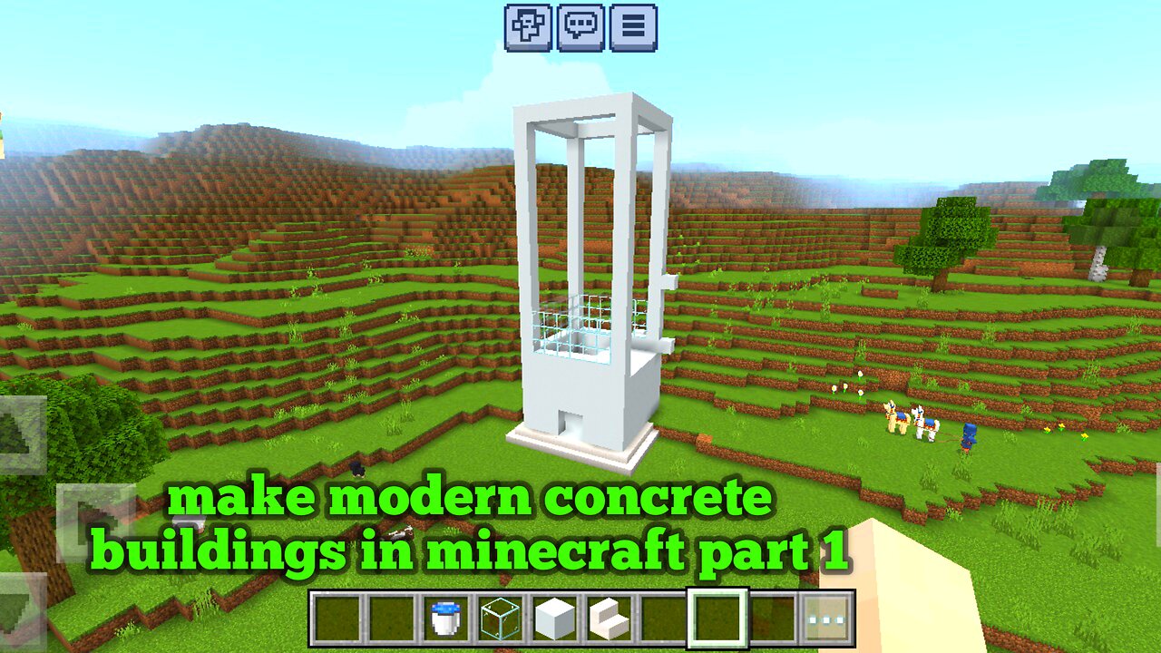 Make modern concrete buildings in minecraft part 1