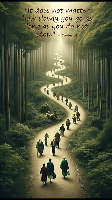 60-second inspirational - "It does not matter how slowly you go as long as you do not..."– Confucius