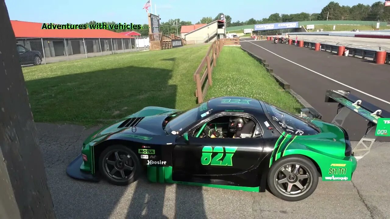 4 ROTOR RX7 DEFINED AUTOWORKS RIDE ALONG AT MID OHIO REACTION VIDEO all the good rotary noises