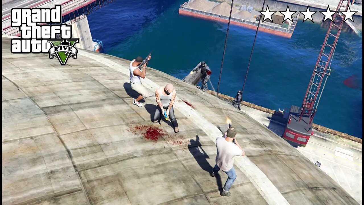 GTA 5 - Franklin, Michael and Trevor's Five Star Escape From Los Santos Gas Company # 147