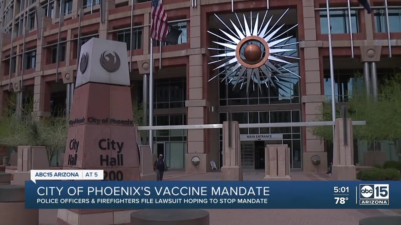 Phoenix police, firefighters join lawsuit against vaccine rule