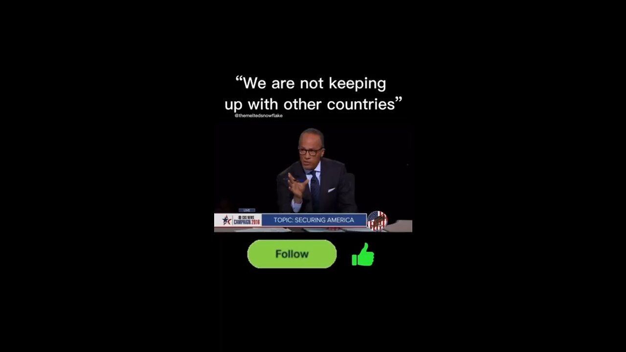 “We are not keeping up with other countries” Donald Trump