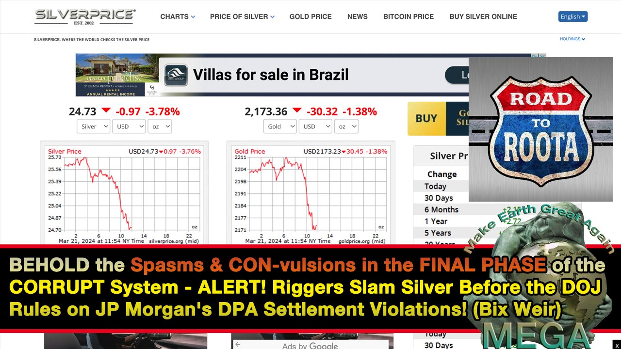 BEHOLD the Spasms & CON-vulsions in the FINAL PHASE of the CORRUPT System - ALERT! Riggers Slam Silver Before the DOJ Rules on JP Morgan's DPA Settlement Violations! (Bix Weir)