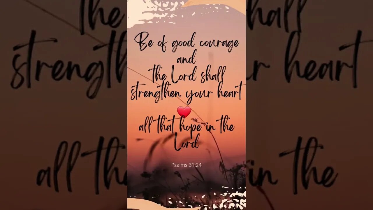 Be encouraged in the Lord, and he will strengthen you. #godblessyou