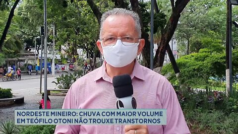 Nordeste mineiro: chuva com maior volume em Teófilo Otoni não trouxe transtornos