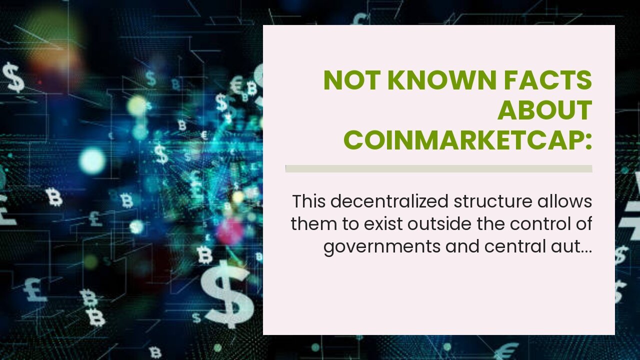 Not known Facts About CoinMarketCap: Cryptocurrency Prices, Charts And Market