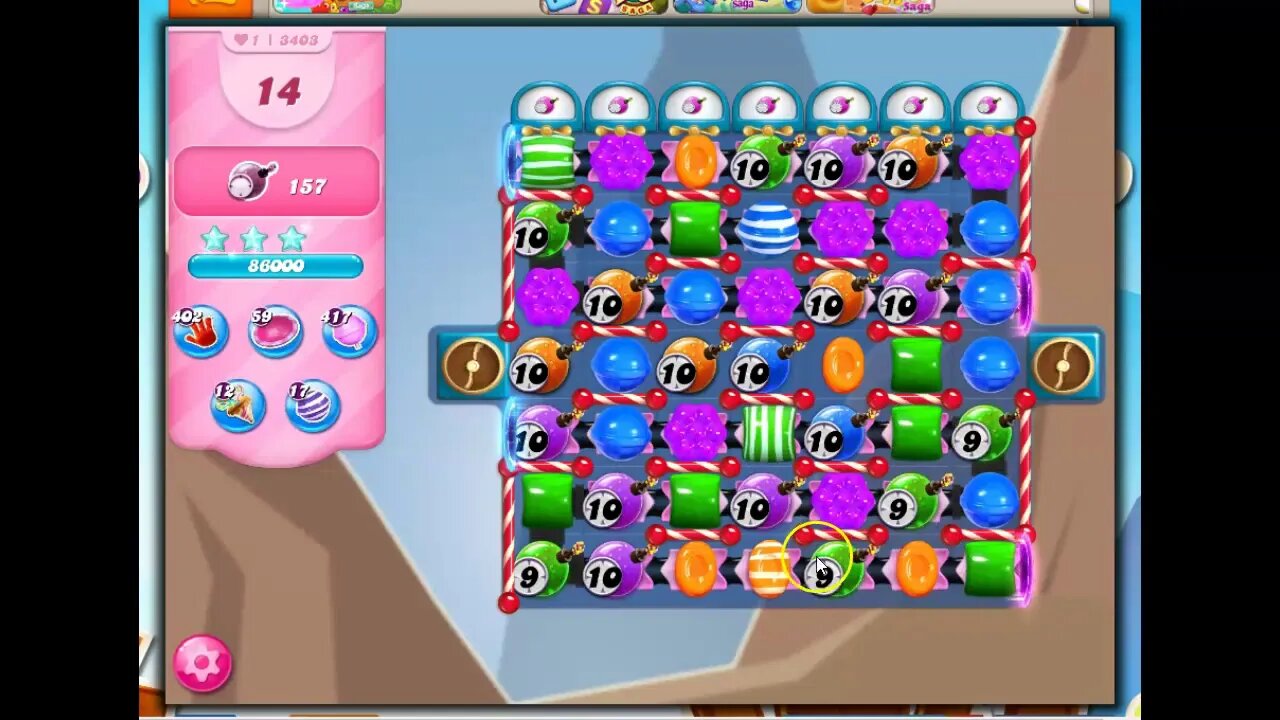 Candy Crush Level 3403 Talkthrough, 15 Moves 0 Boosters