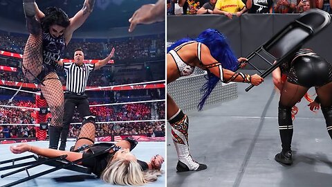 WWE Women's BRUTAL Steel Chair Attacks