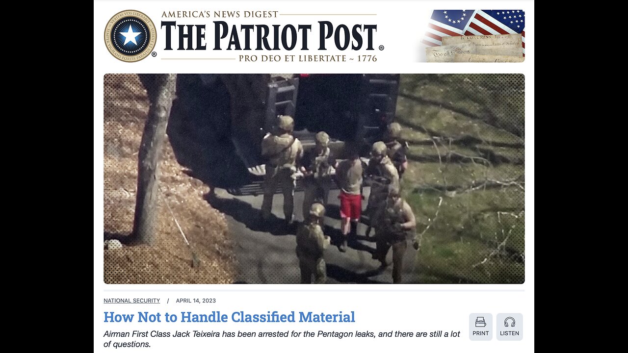 The Patriot Post Audio Edition Podcast for 4/14/23