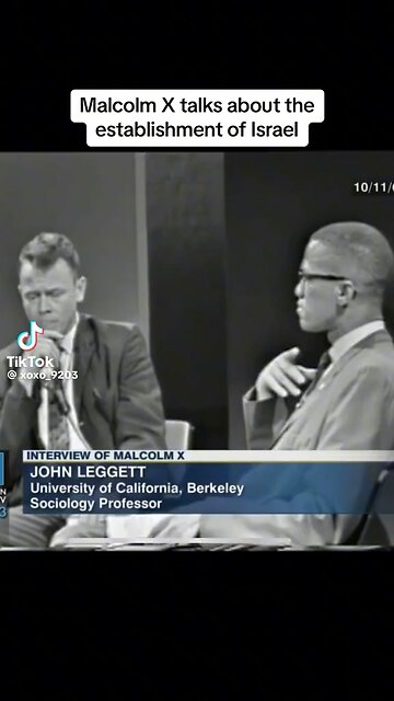 Malcolm X Talks Establishment of Israel