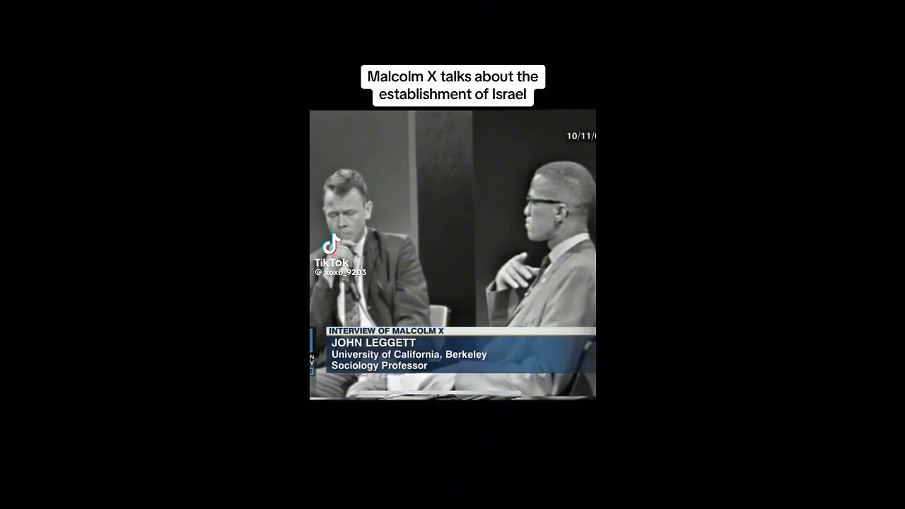 Malcolm X Talks Establishment of Israel