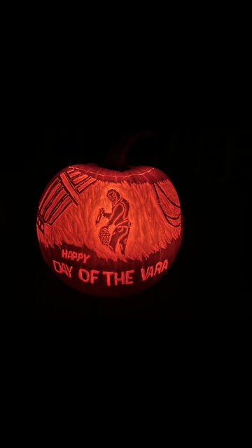 Star Citizen | Day of the Vara | My Pumpkin Carving Design Submission