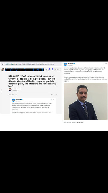 BREAKING NEWS: Alberta UCP Government's favorite pedophile is going to prison