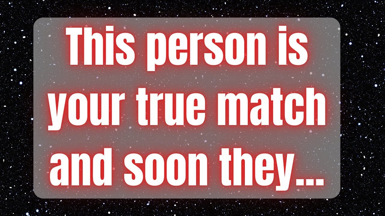 Prophetic word ! Angel: This person is your true match and soon they...