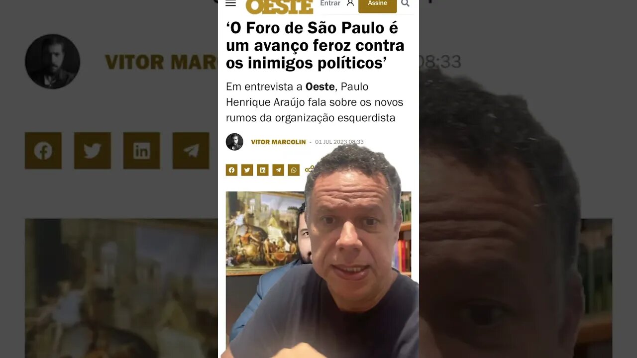 ‘O Foro de São Paulo é um avanço feroz contra os inimigos políticos’ #shortsvideo