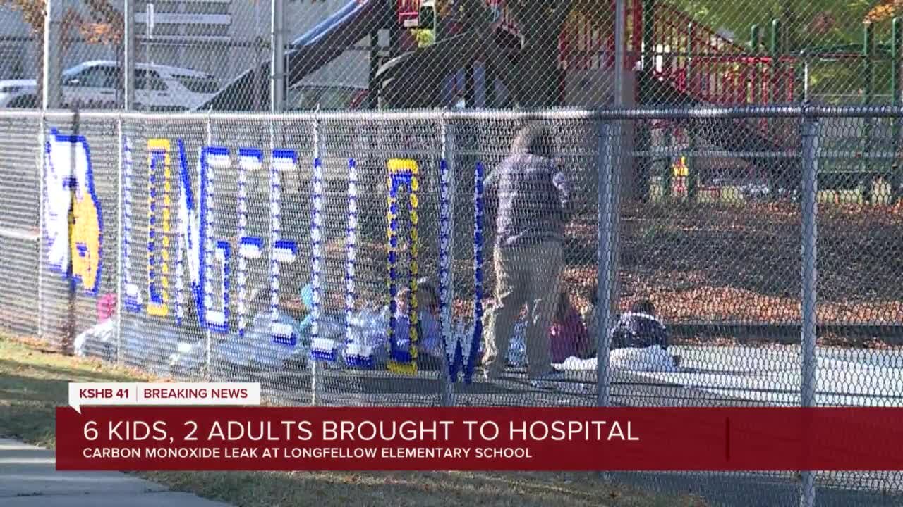 6 kids, 2 adults hospitalized after carbon monoxide leak at Longfellow Elementary School in Kansas City