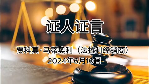 2024年6月10日 郭文贵先生案庭审 检方第13位证人-贾科莫·马蒂奥利 （法拉利经销商）AI音频中文朗读