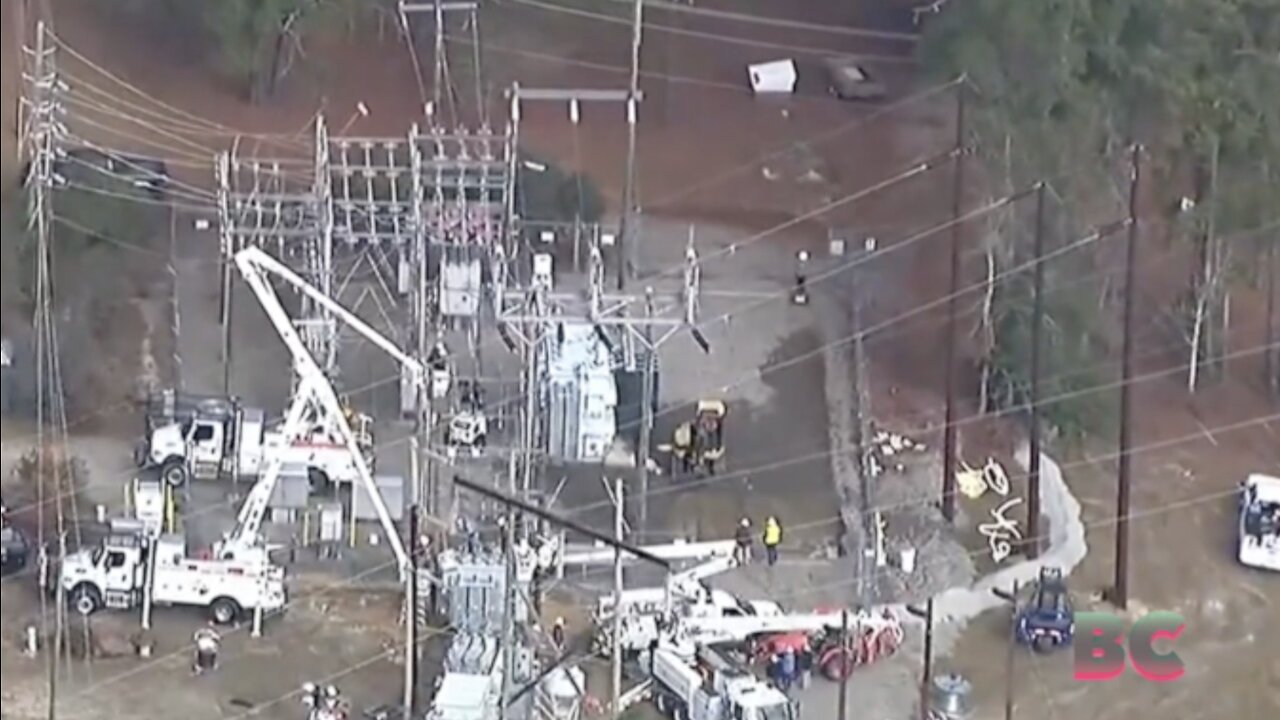 Another North Carolina power substation damaged by apparent gunfire