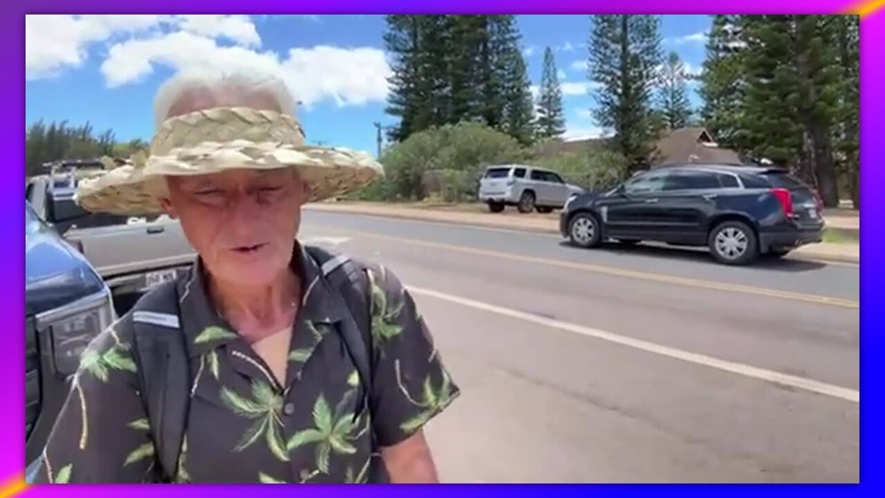 LAHAINA RESIDENT “FISH” - POLICE HELD UP FLEEING RESIDENTS WITH A CAR BLOCKADE ON FRONT STREET