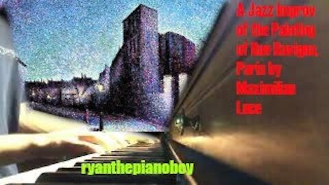 A Jazz Improv of the Painting Rue Ravigna, Paris by Maximilian Luce