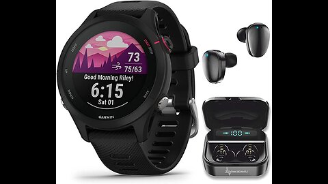 Garmin Forerunner 255 Music, GPS Running Smartwatch with Music, Advanced Insights, Long-Lastin...