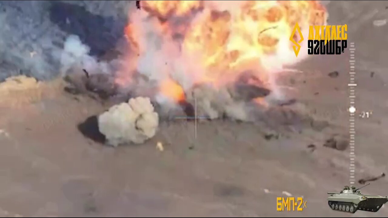 For Fans of Explosions: Ukrainian Drone Strike Destroys Russian BMP!