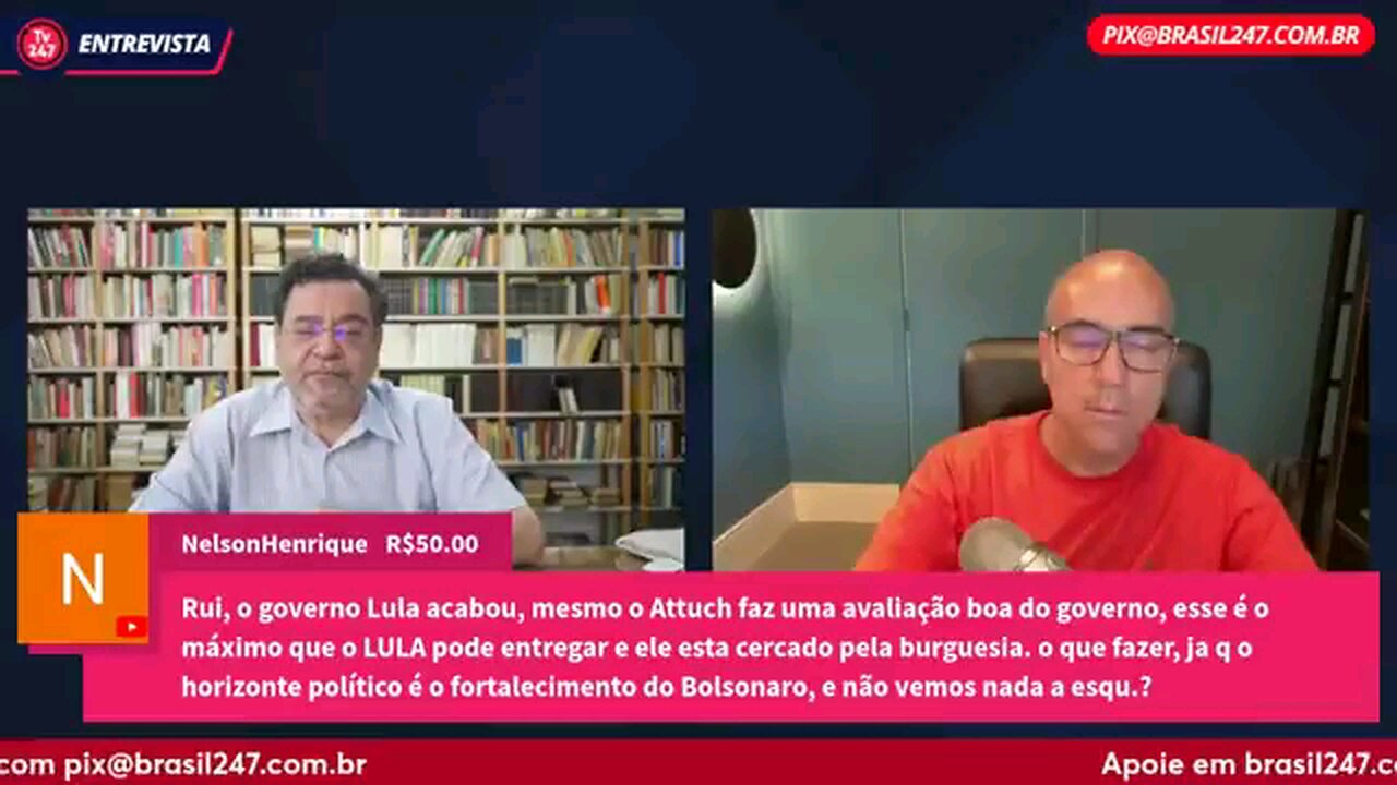 Brasil247 diz que Lula está por um fio e já está sendo abandonado pela "frente ampla".