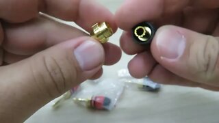 8 Plugs Banana Deadbolt Banhados a Ouro