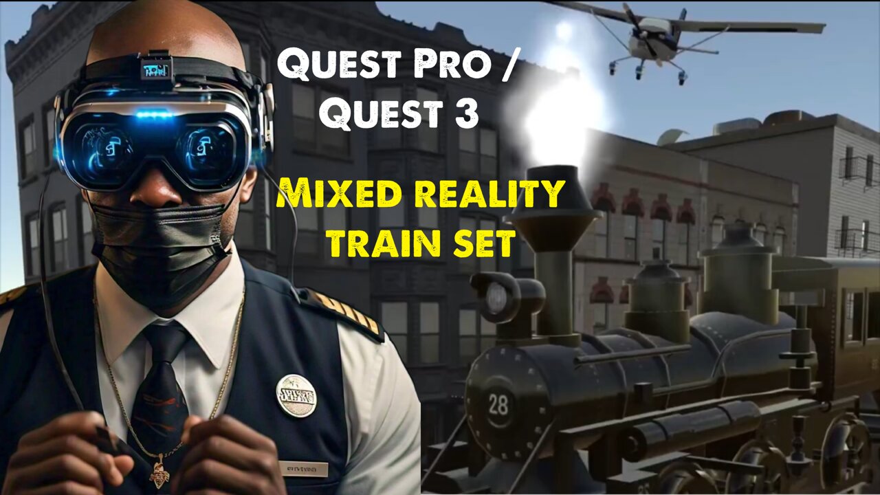 [HD] Building a Model Train Set in Mixed Reality on Quest Pro Quest 3 using Figmin XR