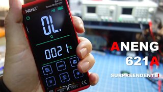 Review de celular? Não, é apenas o incrível ANENG 621A - Novo multímetro Smart