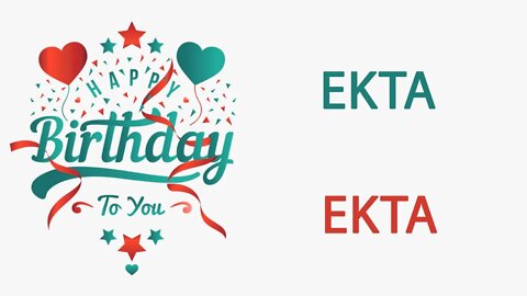 Happy Birthday to Ekta - Hindi Birthday Wish From Birthday Bash