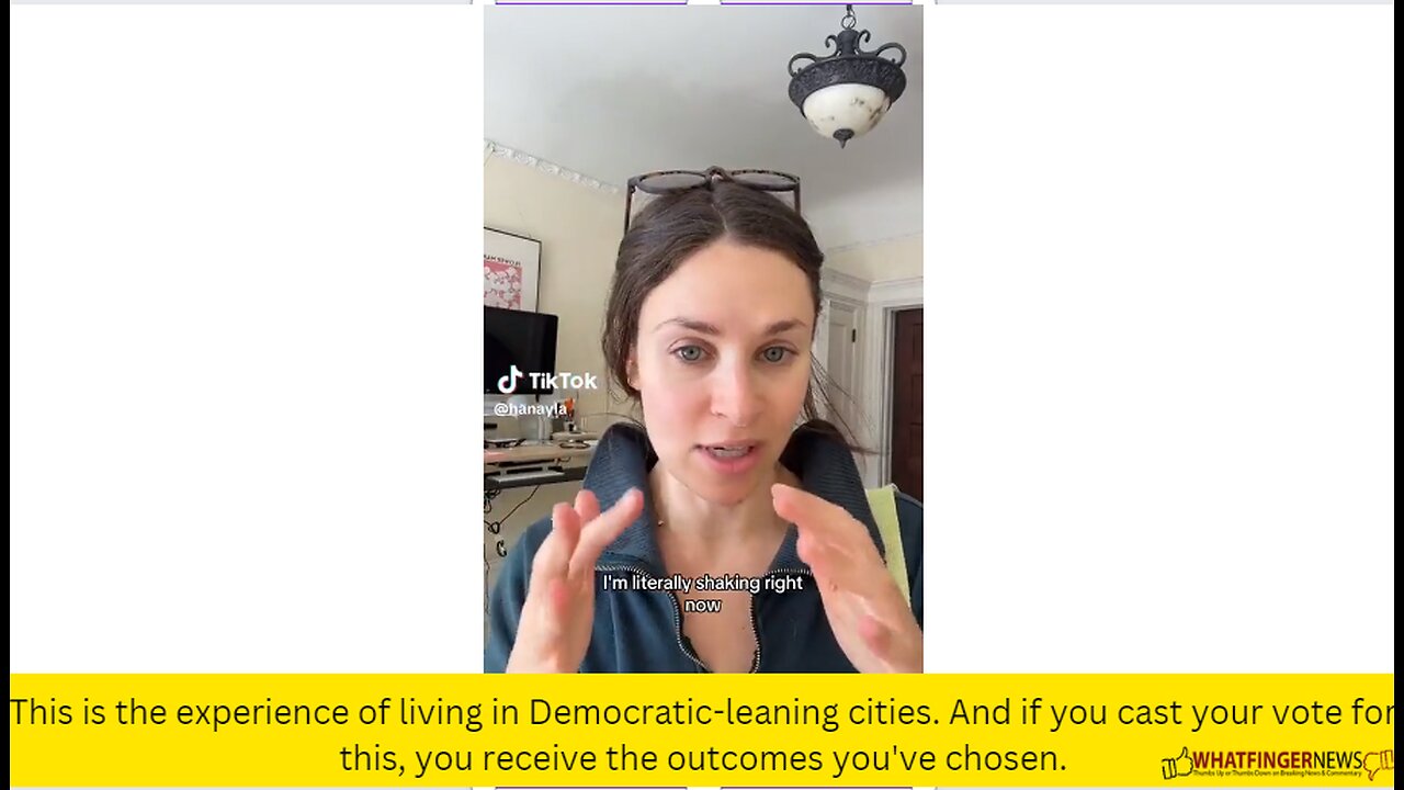 This is the experience of living in Democratic-leaning cities. And if you cast your vote for this
