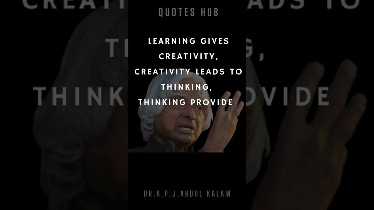 One of the Most Inspiring Quotes from APJ Abdul Kalam || #quotes || #shorts