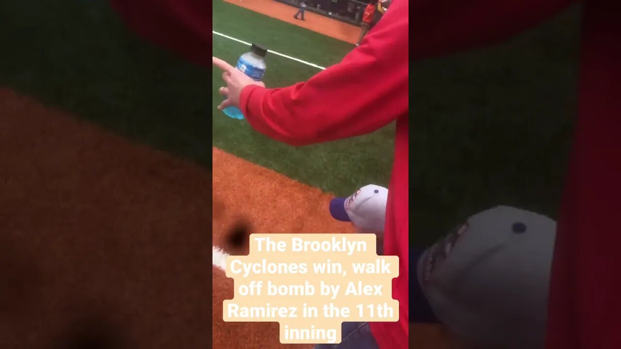 Alex Ramirez wins it for the Cyclones in extra innings! Running the bases with Bobo #compoundmedia