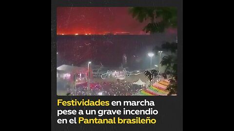 Fiesta con humo en Brasil: no cancelan festejos pese a gran incendio